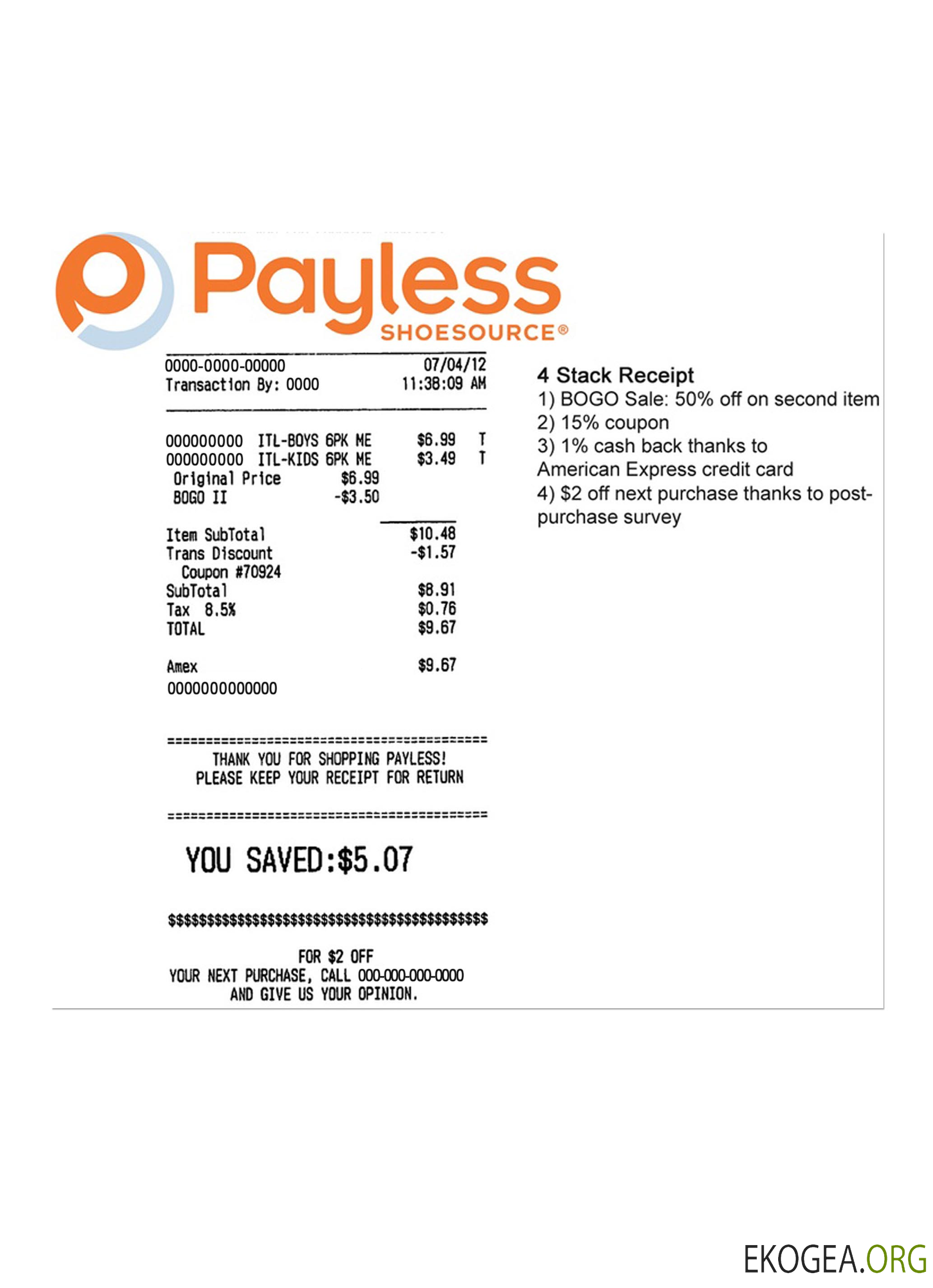 Chèque de paiement PAYLESS